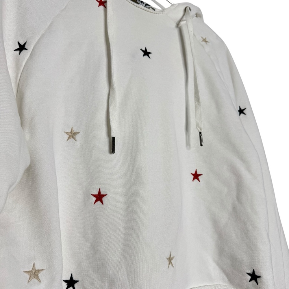 Pam & Gela Crop Hoodie Stars White - Picture 3 of 9